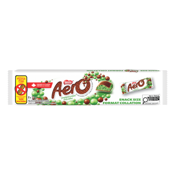 AERO Minibarres menthe poivrée chocolat au lait