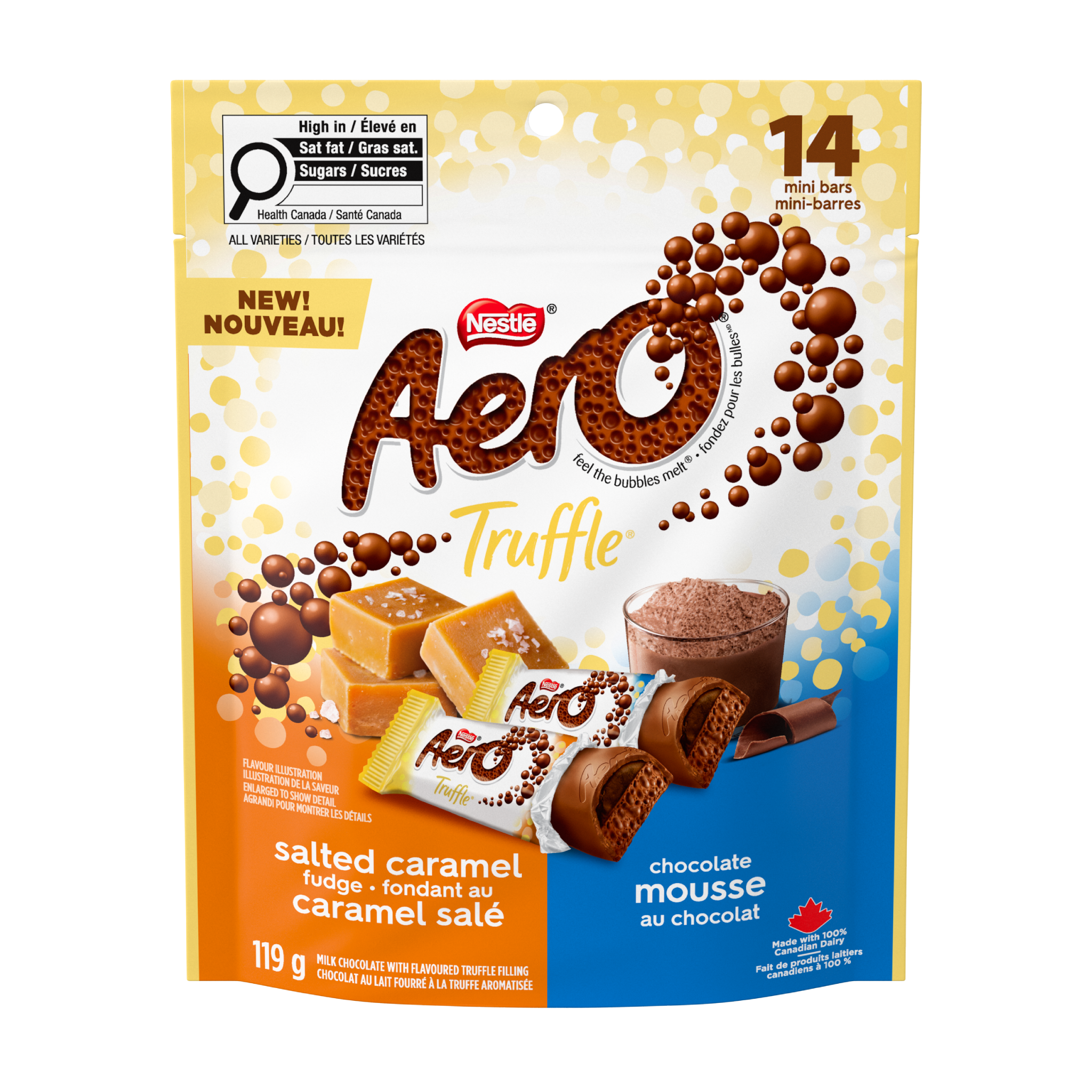 AERO AERO Mini-barres Truffle Caramel salé Mousse au chocolat