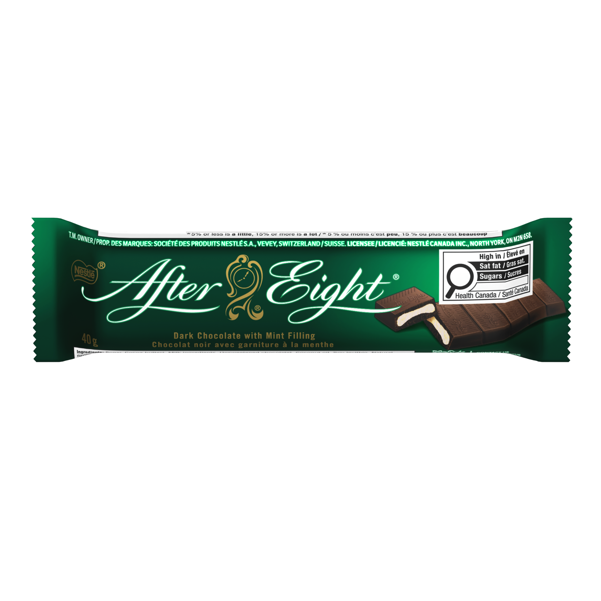 AFTER EIGHT Chocolat noir et à la menthe barre