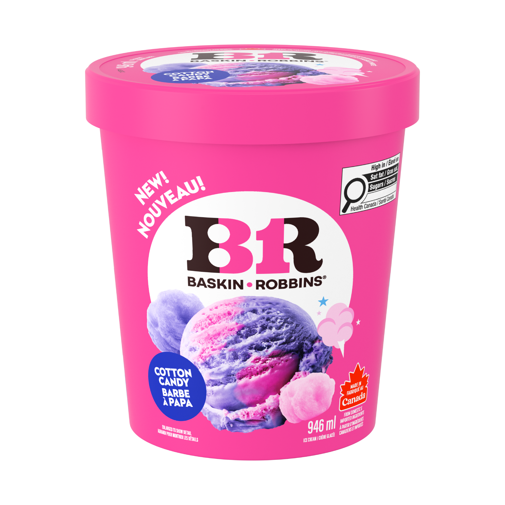 BASKIN-ROBBINS Crème glacée Barbe à papa