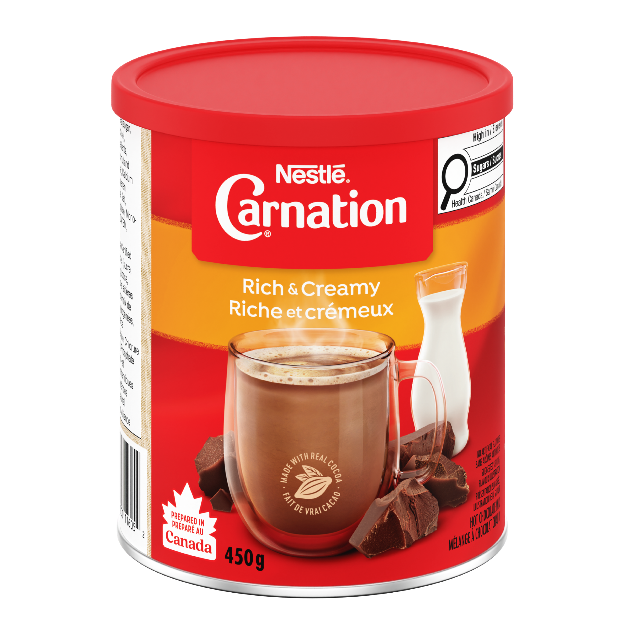 Chocolat chaud NESTLÉ CARNATION Riche et crémeux, contenant
