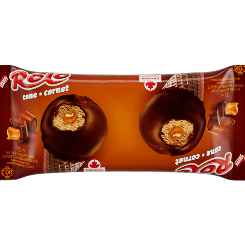 Rolo Cornets, dessert glacé