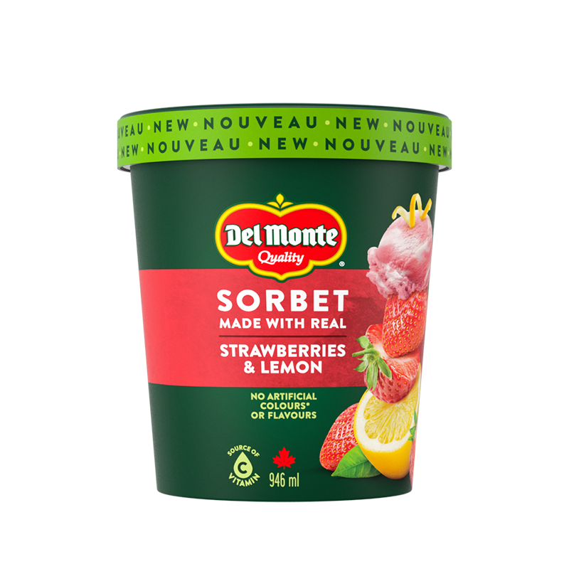DEL MONTE Sorbet Fraises et Citron