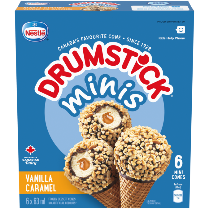 DRUMSTICK Minis Vanille au caramel