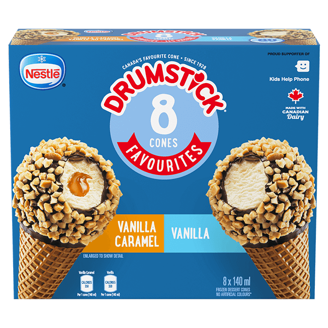 DRUMSTICK Vanille au caramel & Vanille