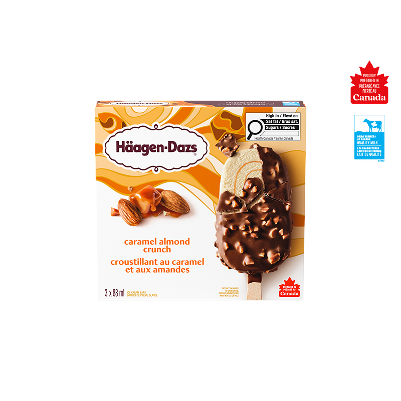 Barre crème glacée Croust. caramel et amandes