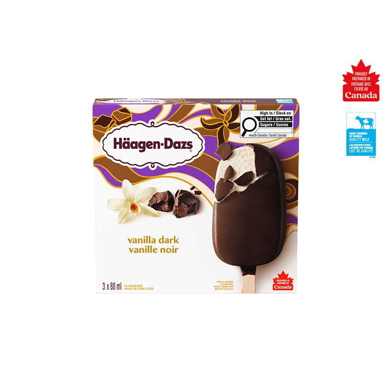 Vanille Noir Barres de Crème Glacée