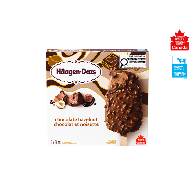Barres de crème glacée Chocolat et noisette