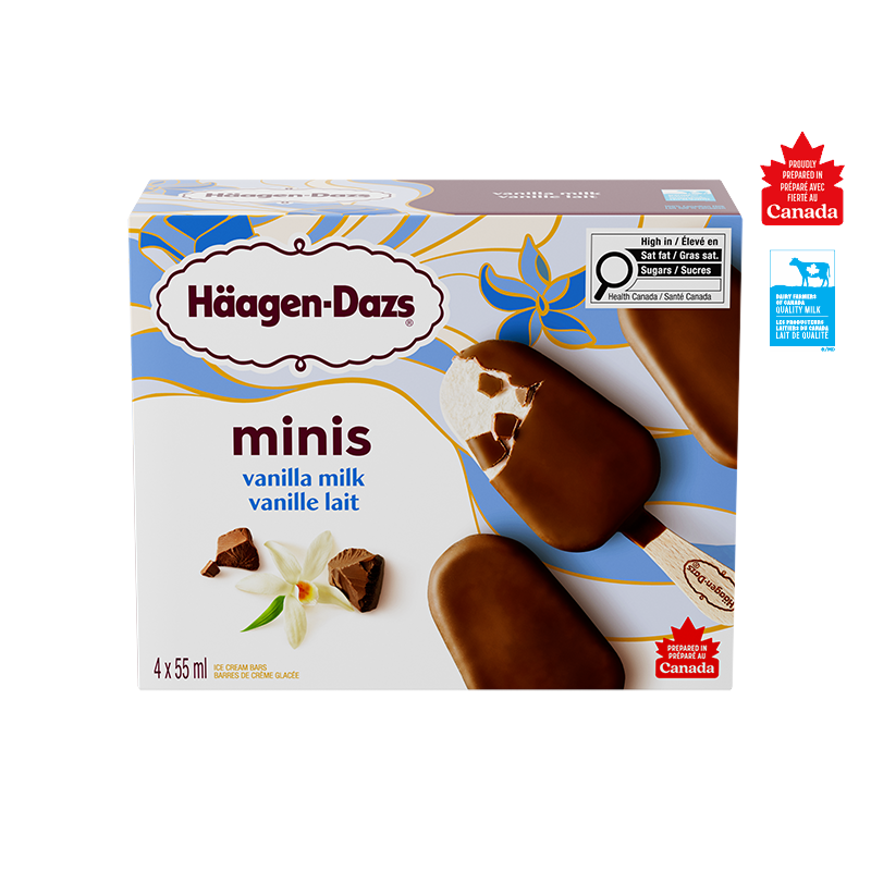 Barres de crème glacée Les miniatures Vanille lait