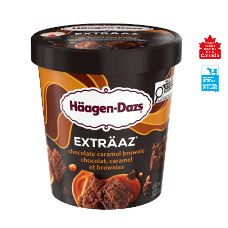 EXTRÄAZ Crème glacée choco-caramel brownies
