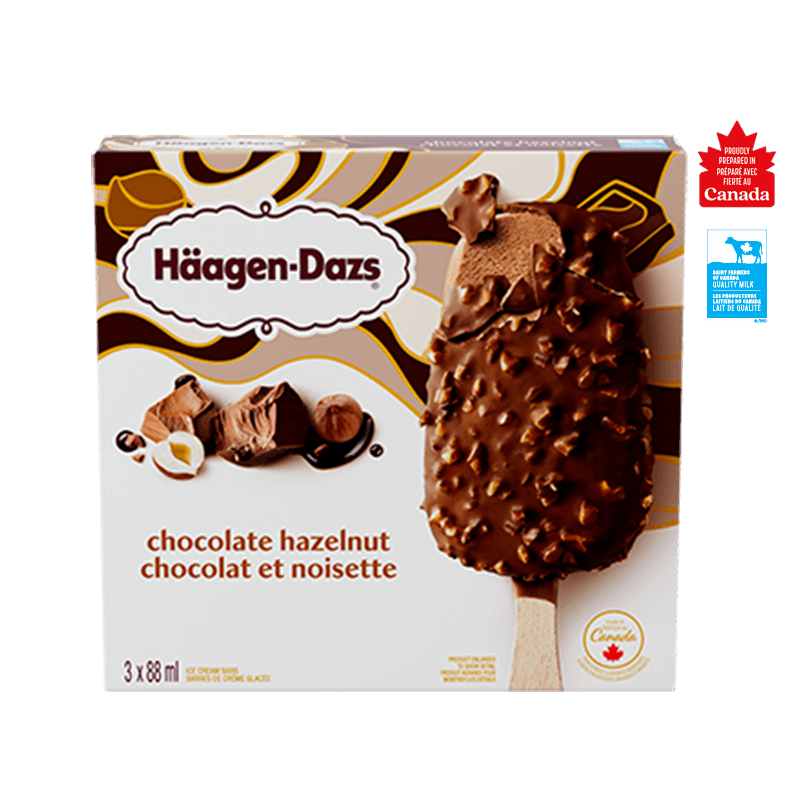 Barres de crème glacée Chocolat et noisette