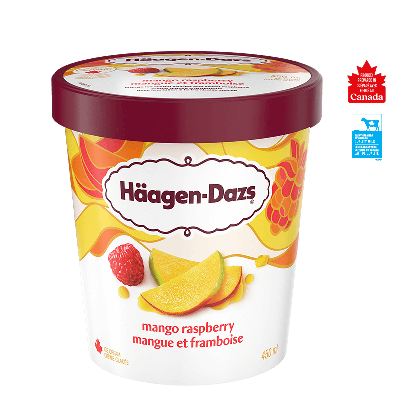 Crème glacée Mangue et framboise