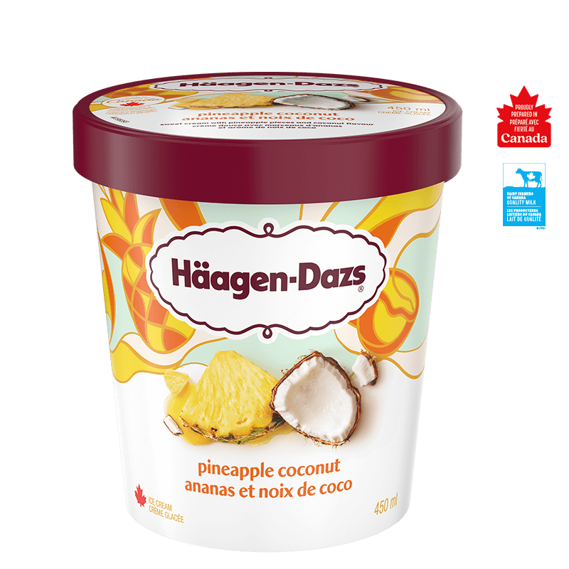 Crème glacée Ananas et noix de coco
