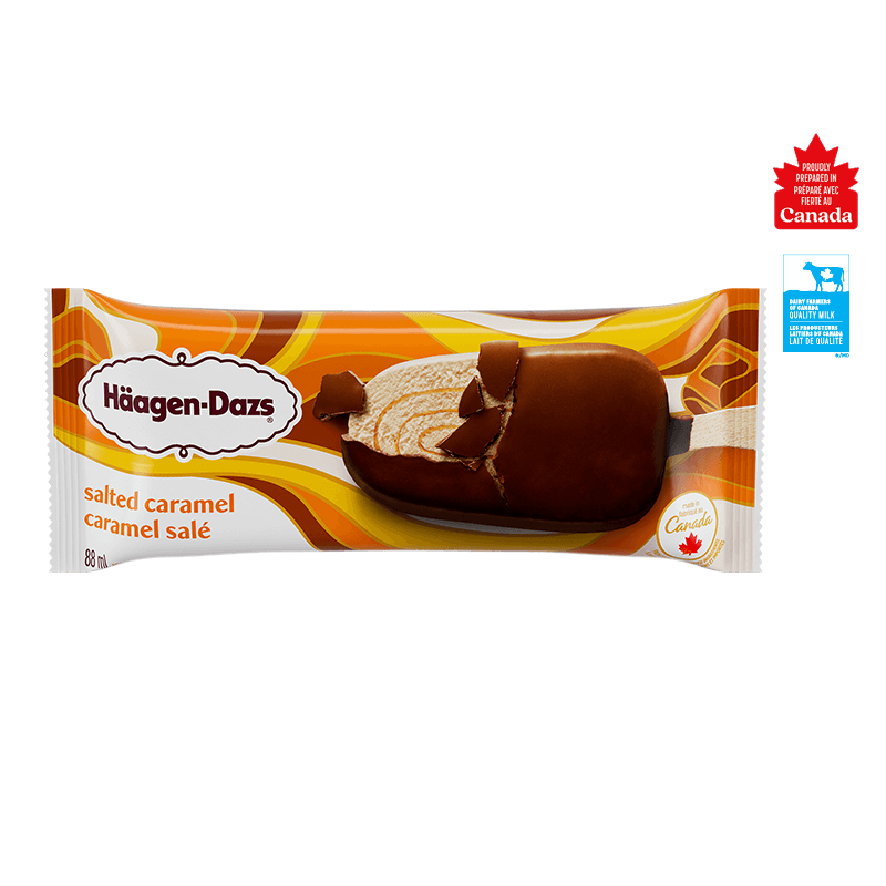 Barre de crème glacée au caramel salé
