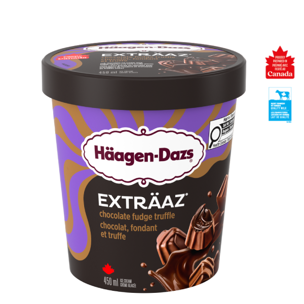 HAAGEN-DAZS Crème glacée EXTRÄAZ Chocolat, fondant et truffe