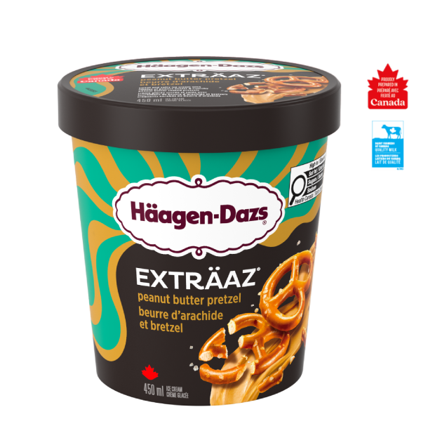 HAAGEN-DAZS Crème glacée EXTRÄAZ Beurre d’arachide et bretzel