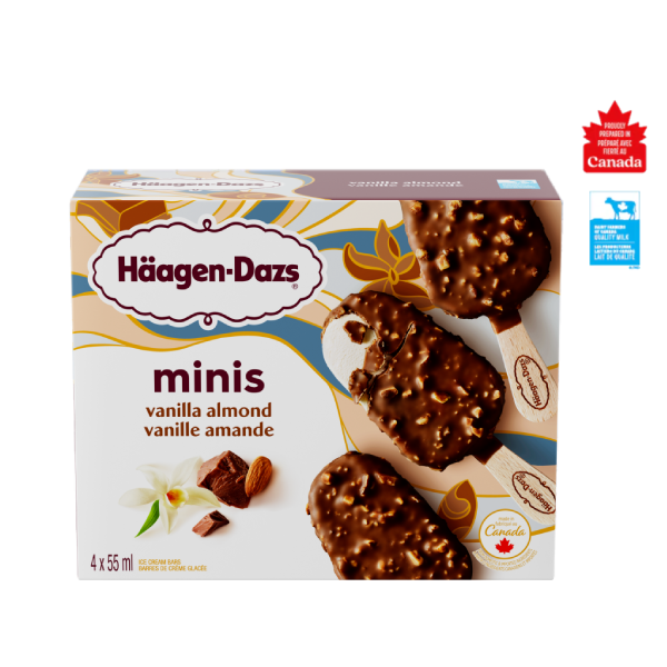 HÄAGEN-DAZS Miniatures Vanille amande Barres de crème glacée
