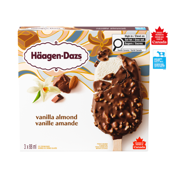 HÄAGEN-DAZS Vanille amande Barres de crème glacée