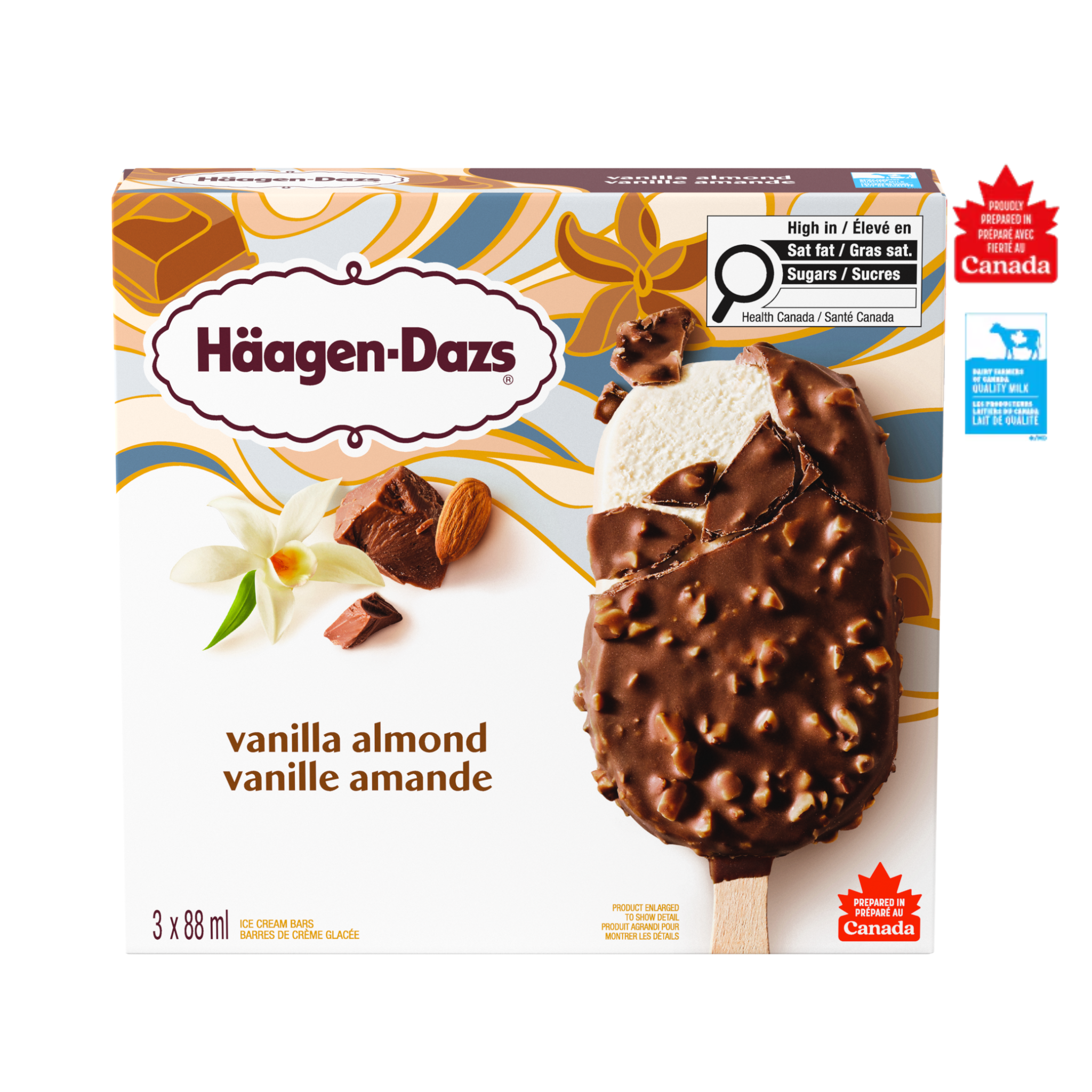 HÄAGEN-DAZS Vanille amande Barres de crème glacée