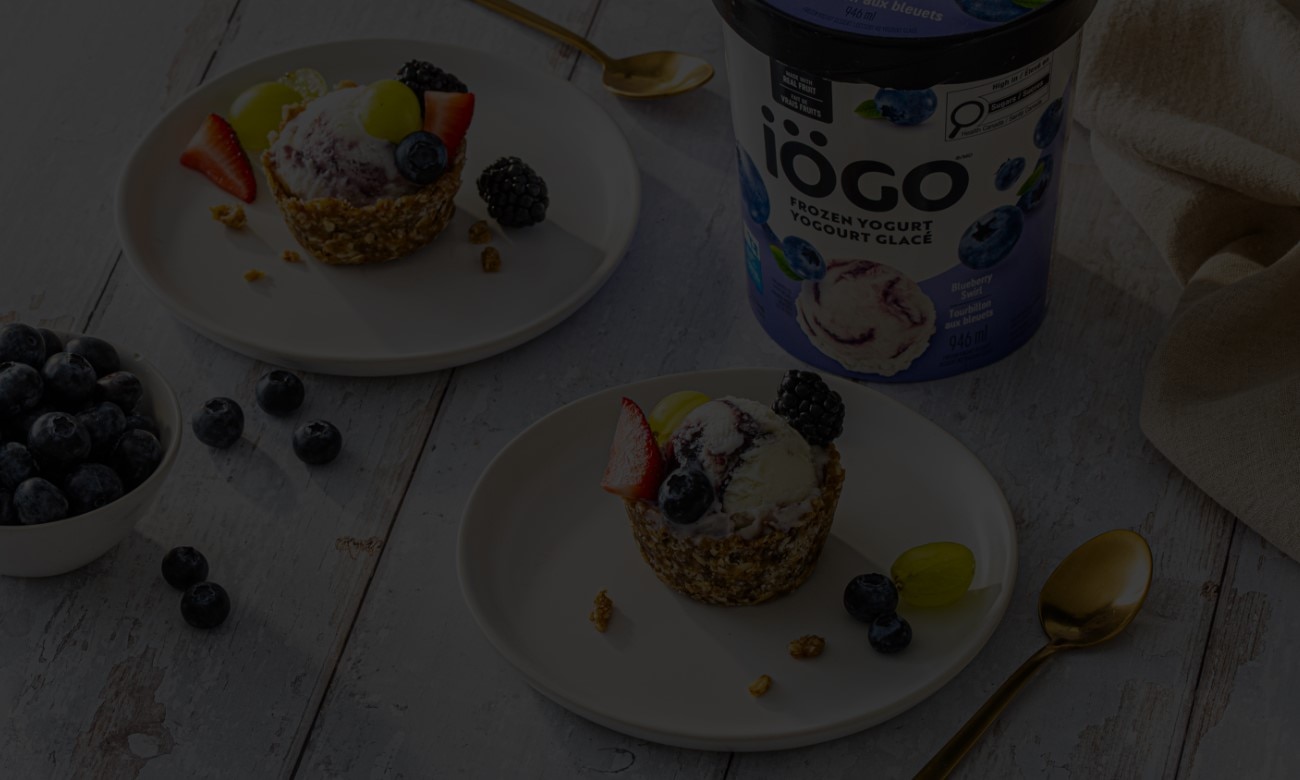 Tartelettes au yogourt glacé et au granola