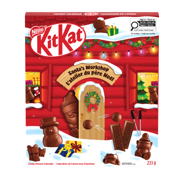Calendrier avent atelier père Noël KITKAT