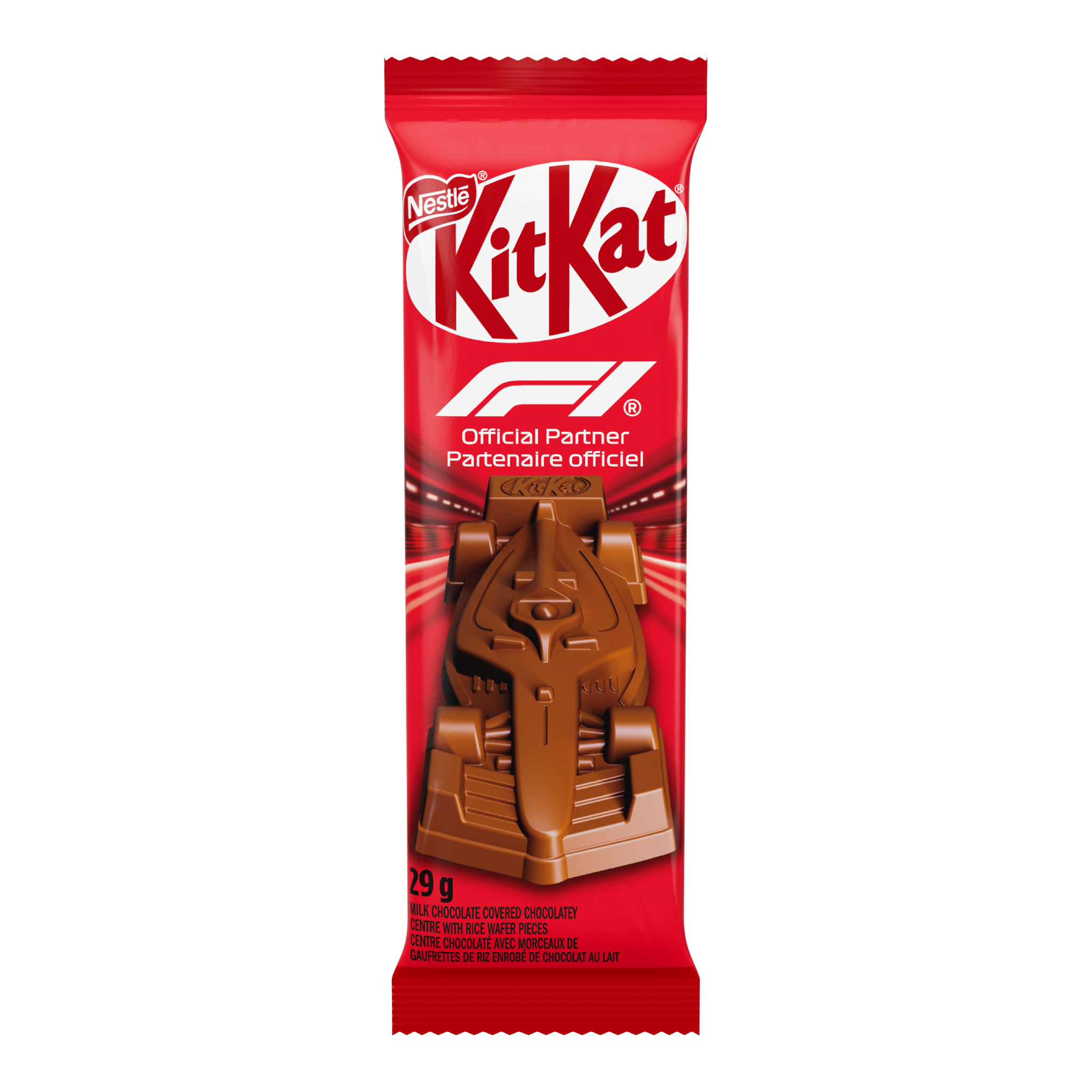 KIT KAT Barres en forme de voiture de course de Formula 1 chocolat au lait