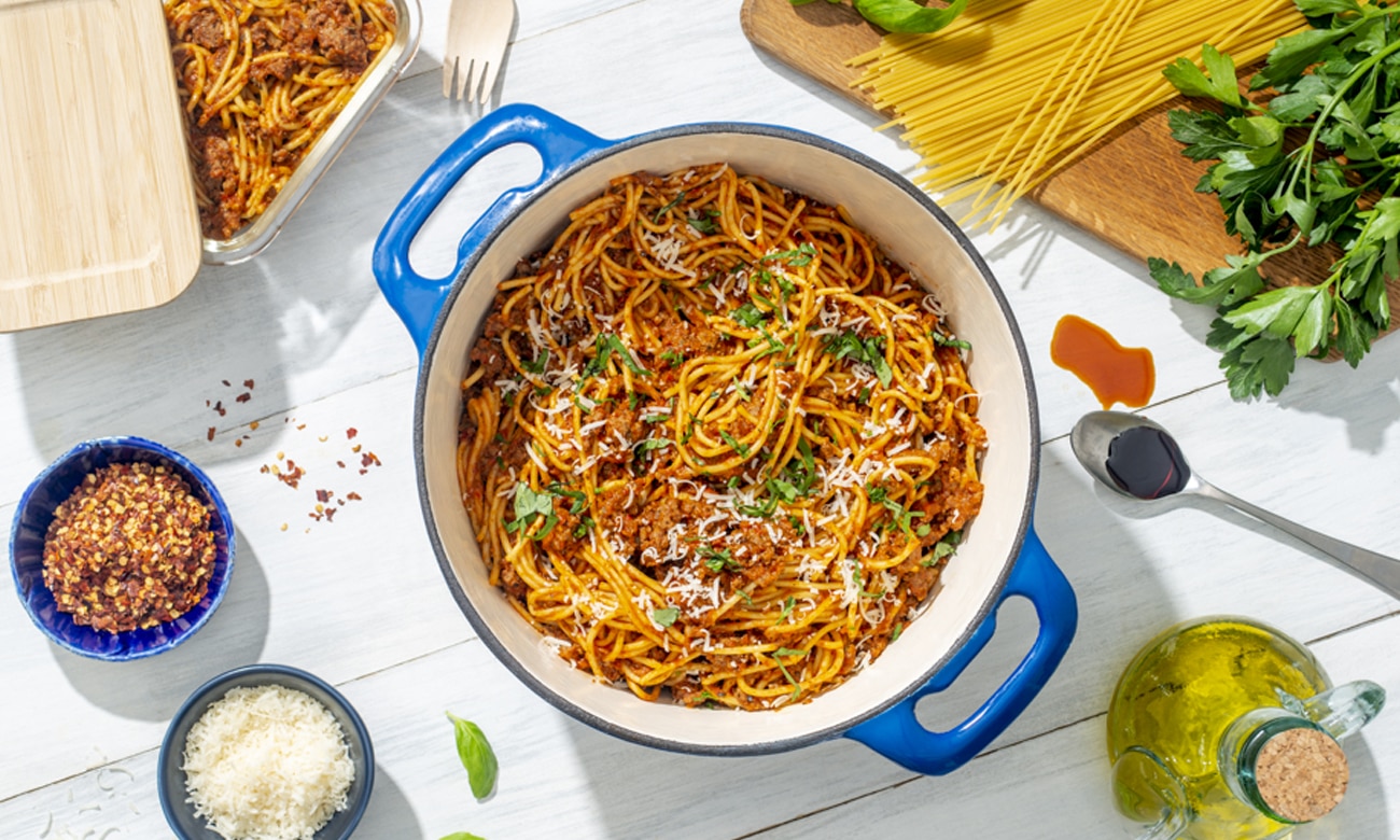 Bolognaise de légumes cachés en une seule casserole avec assaisonnement MAGGI