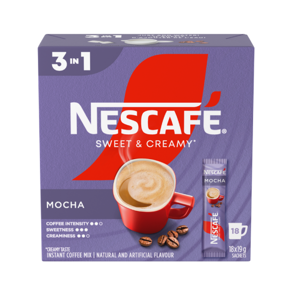 NESCAFÉ Mélange à café instantané aromatisé Crémeux et sucré Moka 18x19g