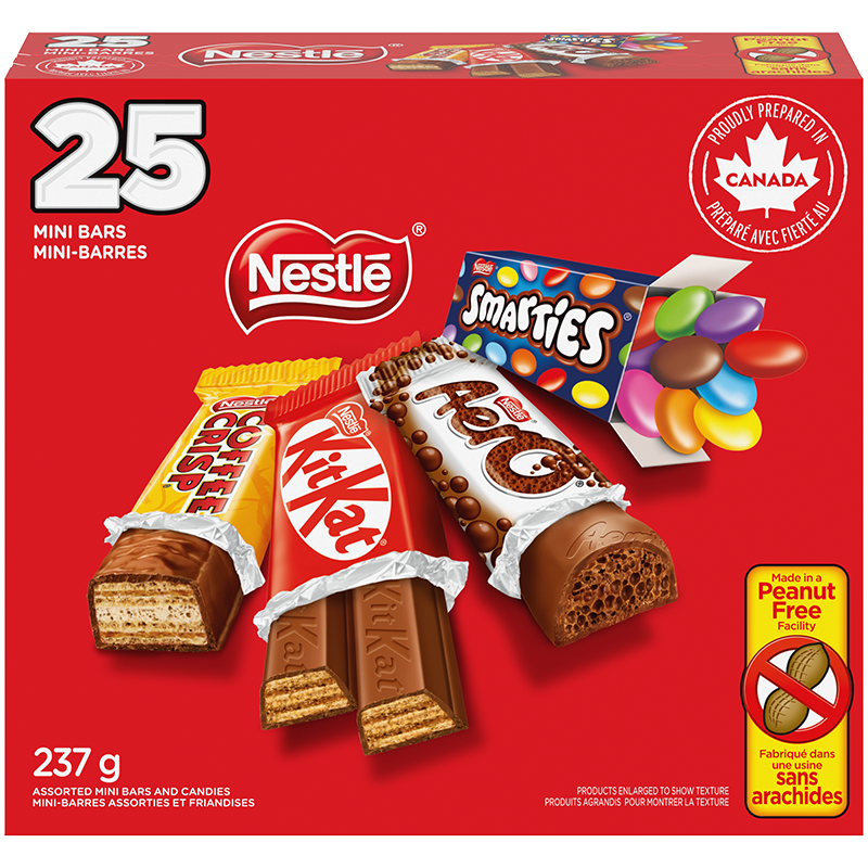 Mini-barres assorties NESTLÉ, emballage de 25