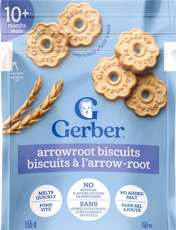 Biscuits à l’arrowroot Gerber® communiqué