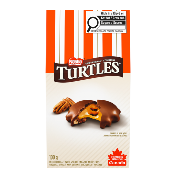 TURTLES Boîte-cadeau, caramel, pacanes et chocolat