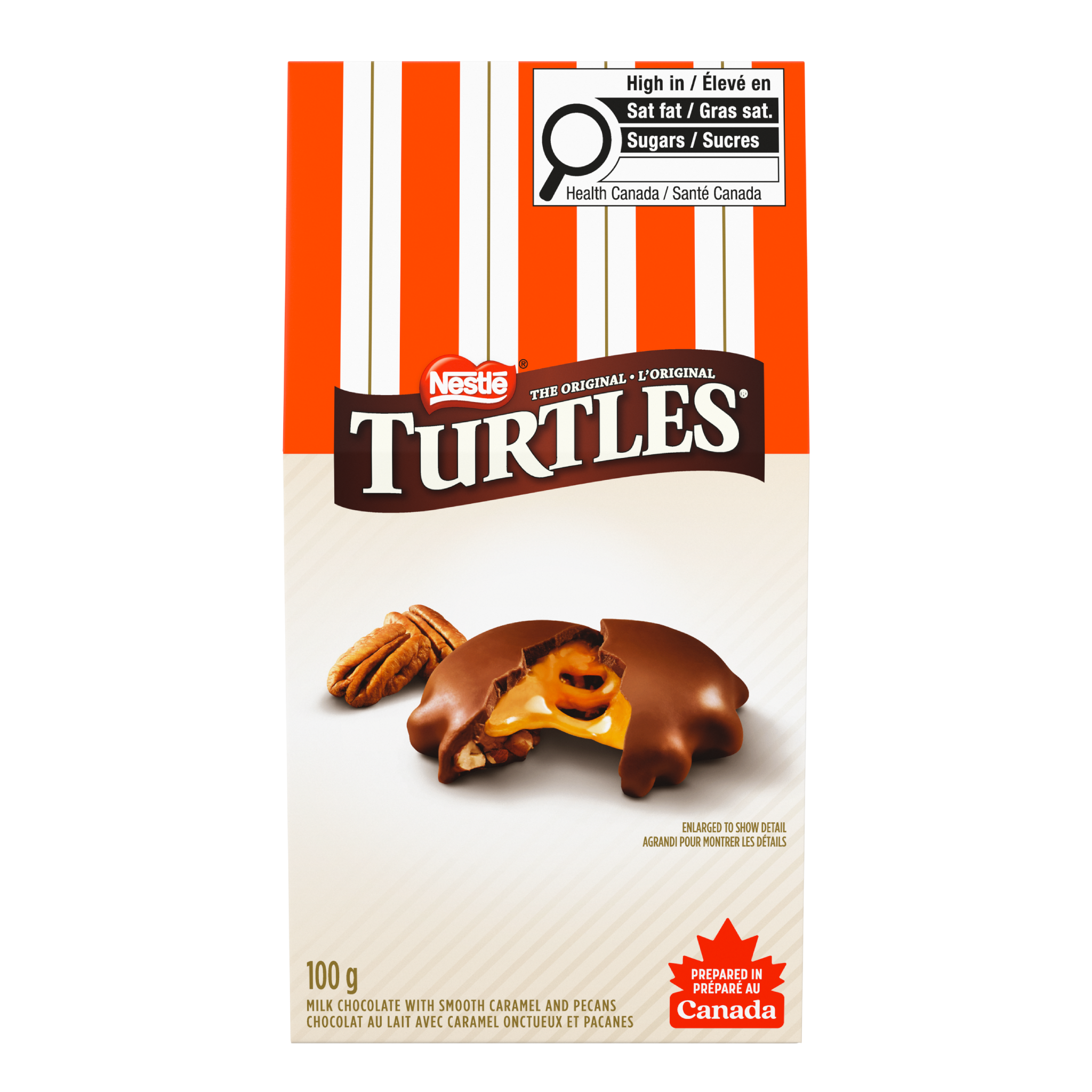 TURTLES Boîte-cadeau, caramel, pacanes et chocolat