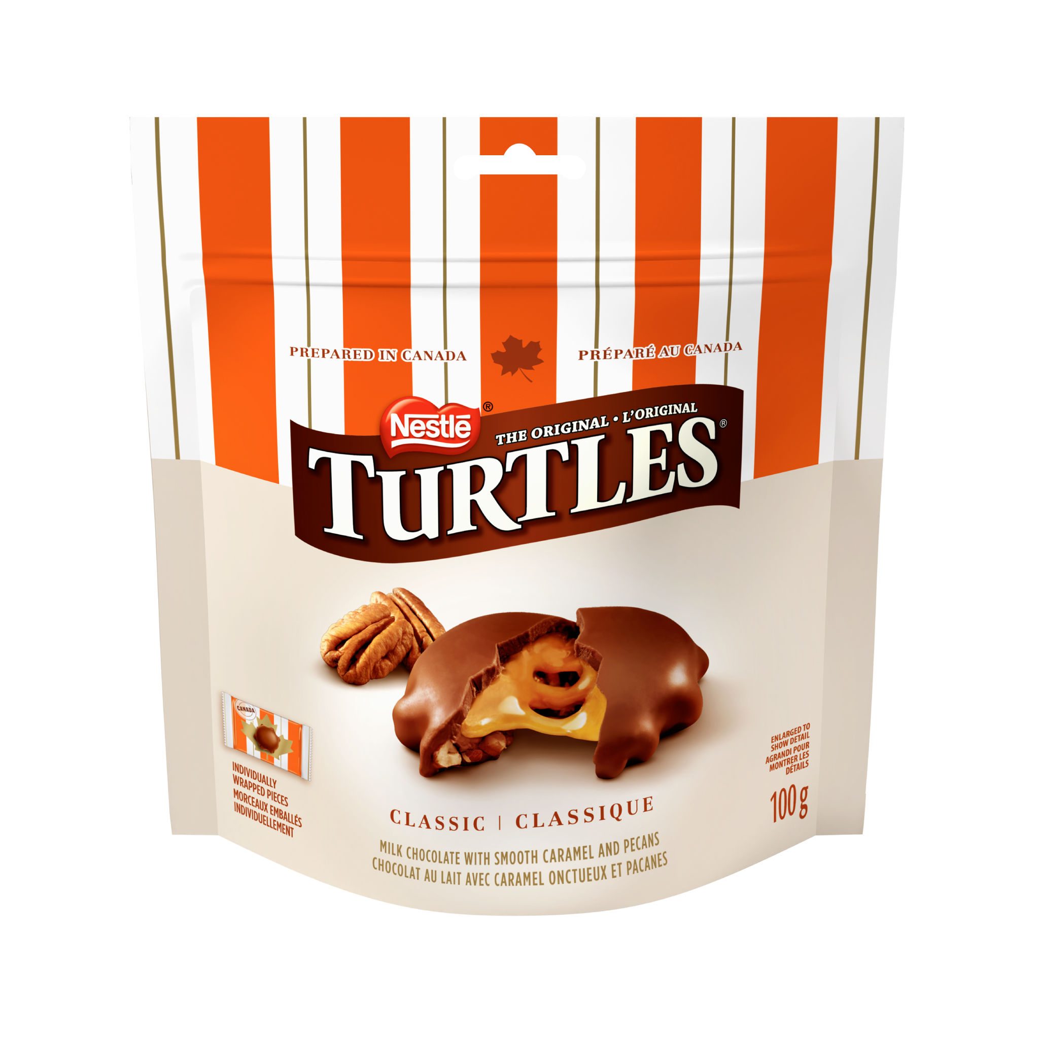 TURTLES Caramel, pacanes et chocolat au lait