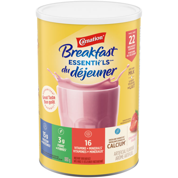Essentiels du déjeuner Carnation Poudre de fraise 400g Nestlé