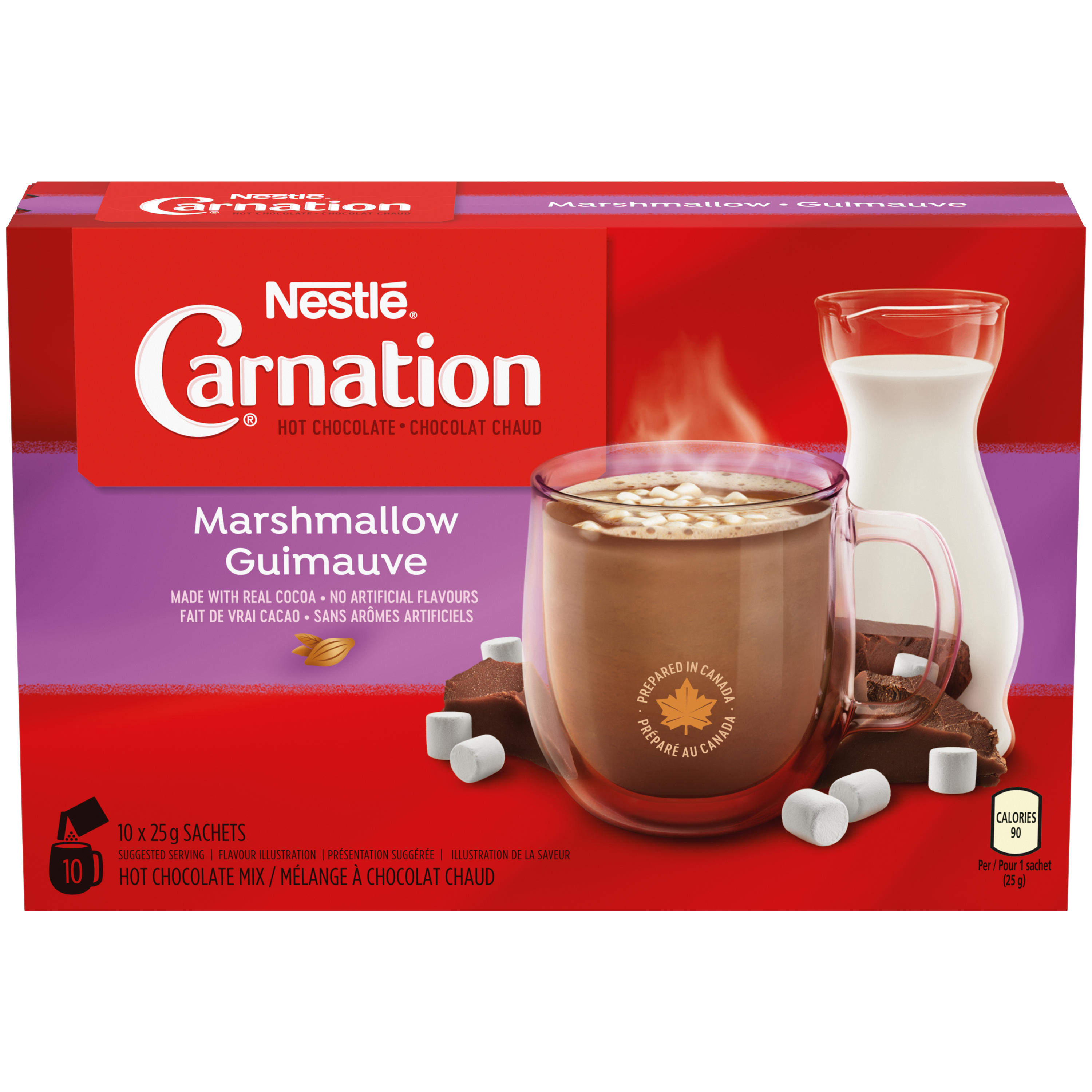 Chocolat chaud aux mini marshmallows et chocolat rapé facile et