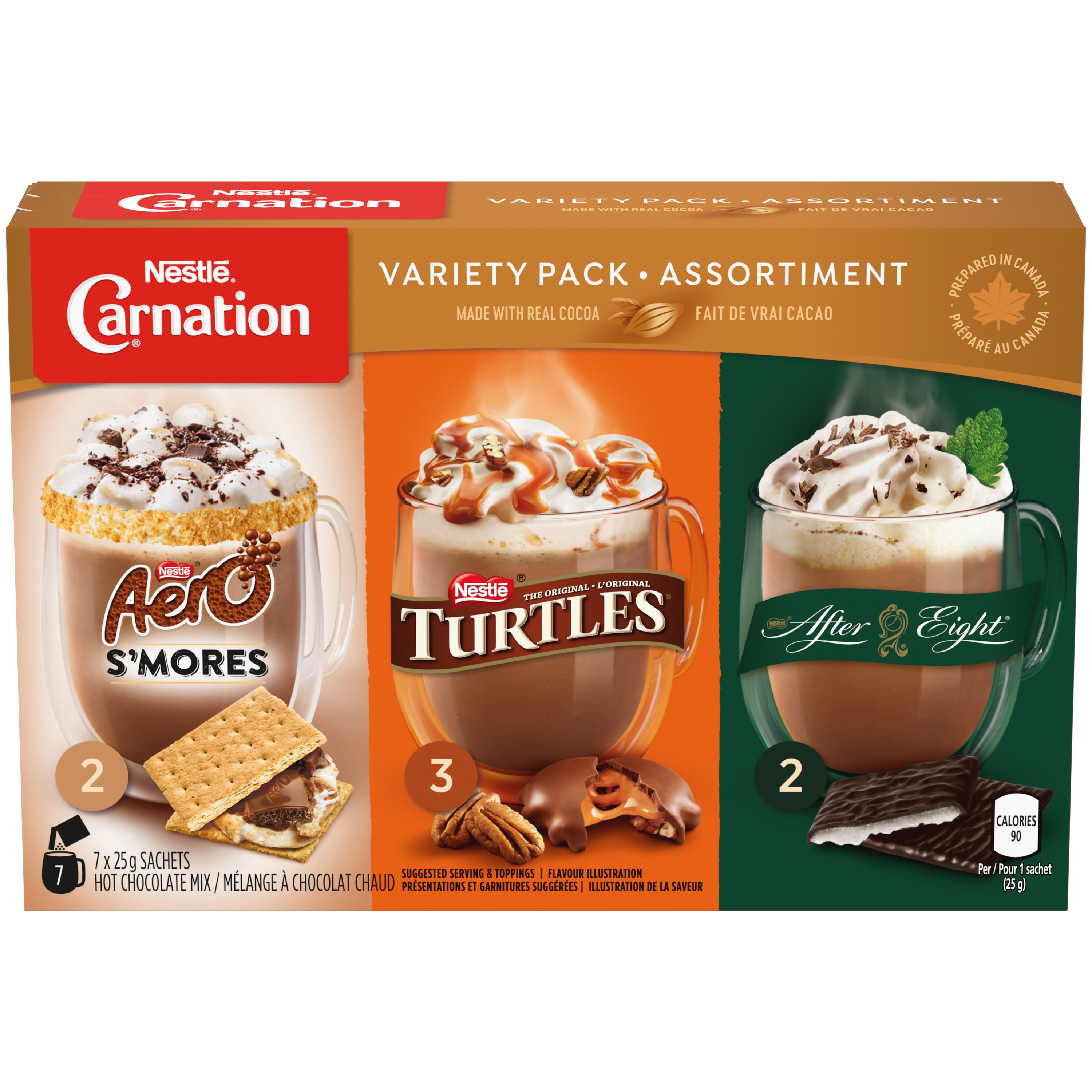 CARNATION Variety Pack Hot Chocolate Carton 7 x 25 g