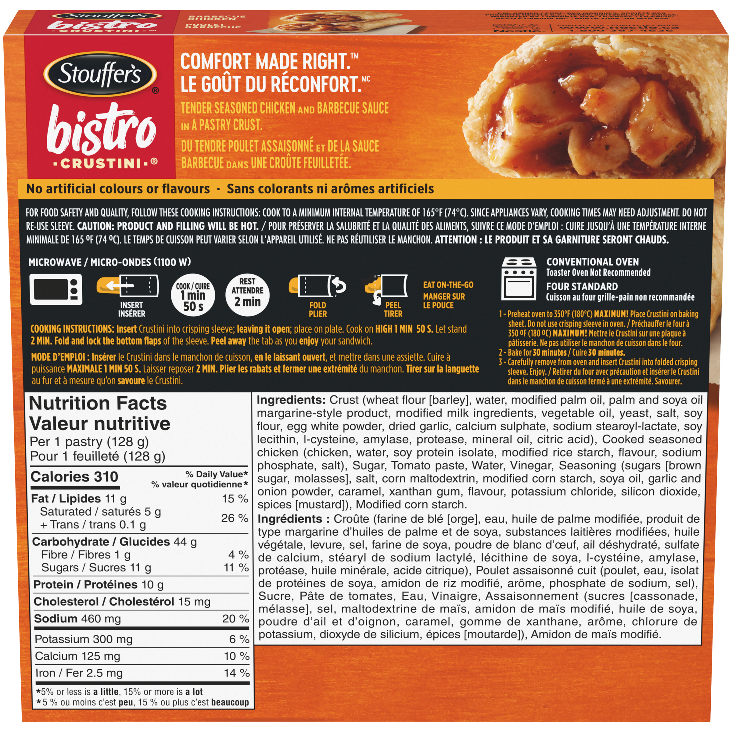 STOUFFER'S Bistro Crustini Barbecue Chicken back