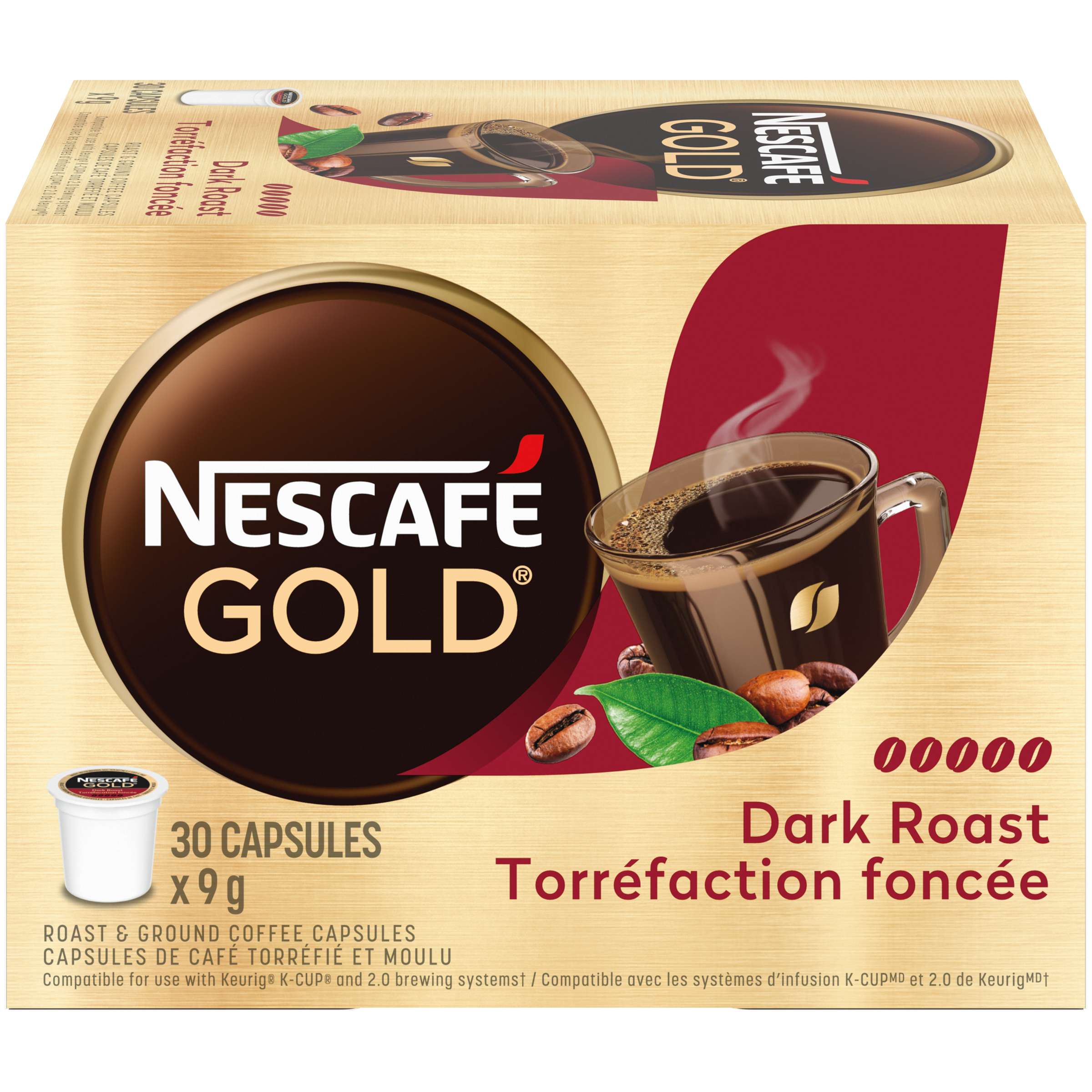 NESCAFÉ GOLD Dark Roast, Roast & Ground Coffee Capsules