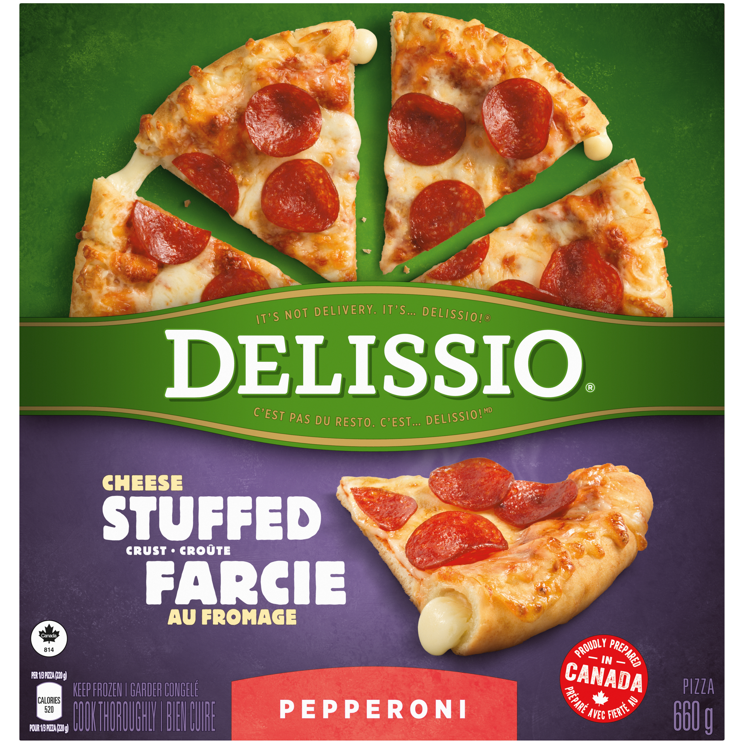 Délicieuse Pizza Pepperoni Authentique Au Basilic Frais Et Fromage