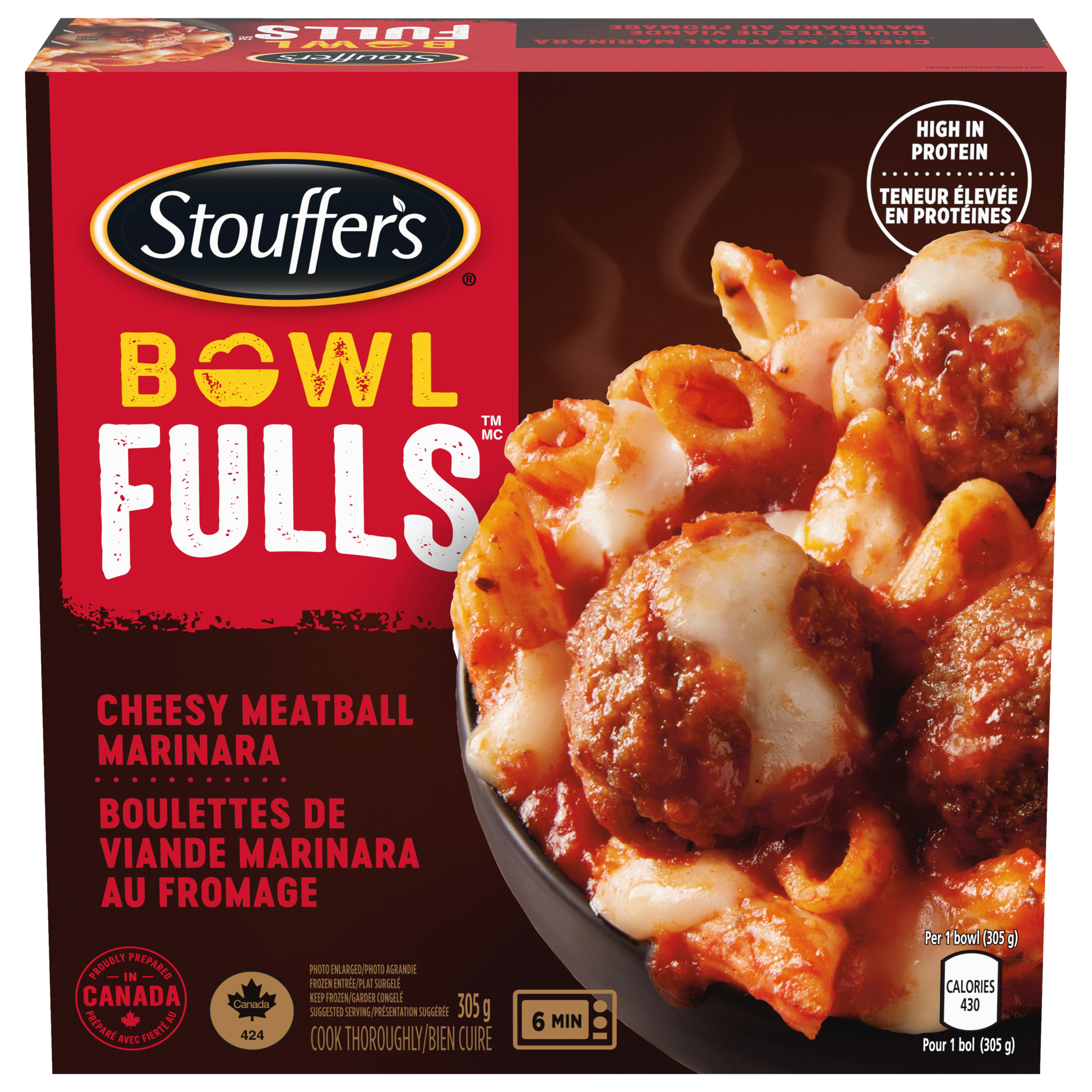 STOUFFER'S BowlFULLs Cheesy Meatball Marinara 305g