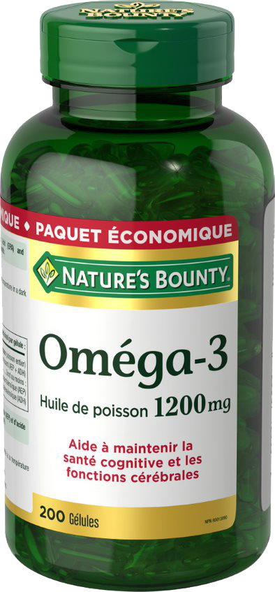 Oméga-3 Huile de Poisson 1200 mg 200