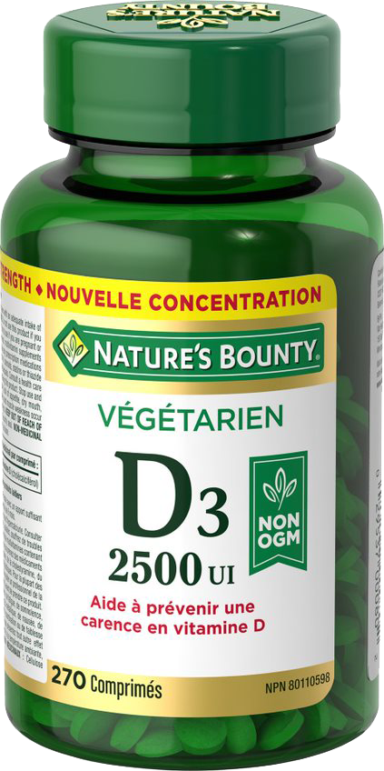 Végétarien Vitamine D3 2500 UI 270