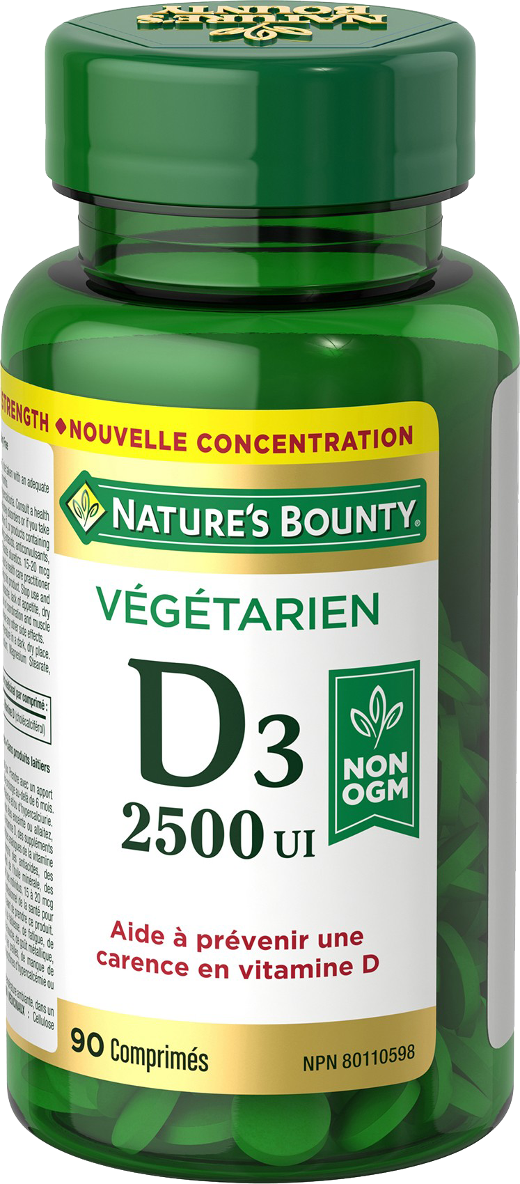 Végétarien Vitamine D3 2500 IU