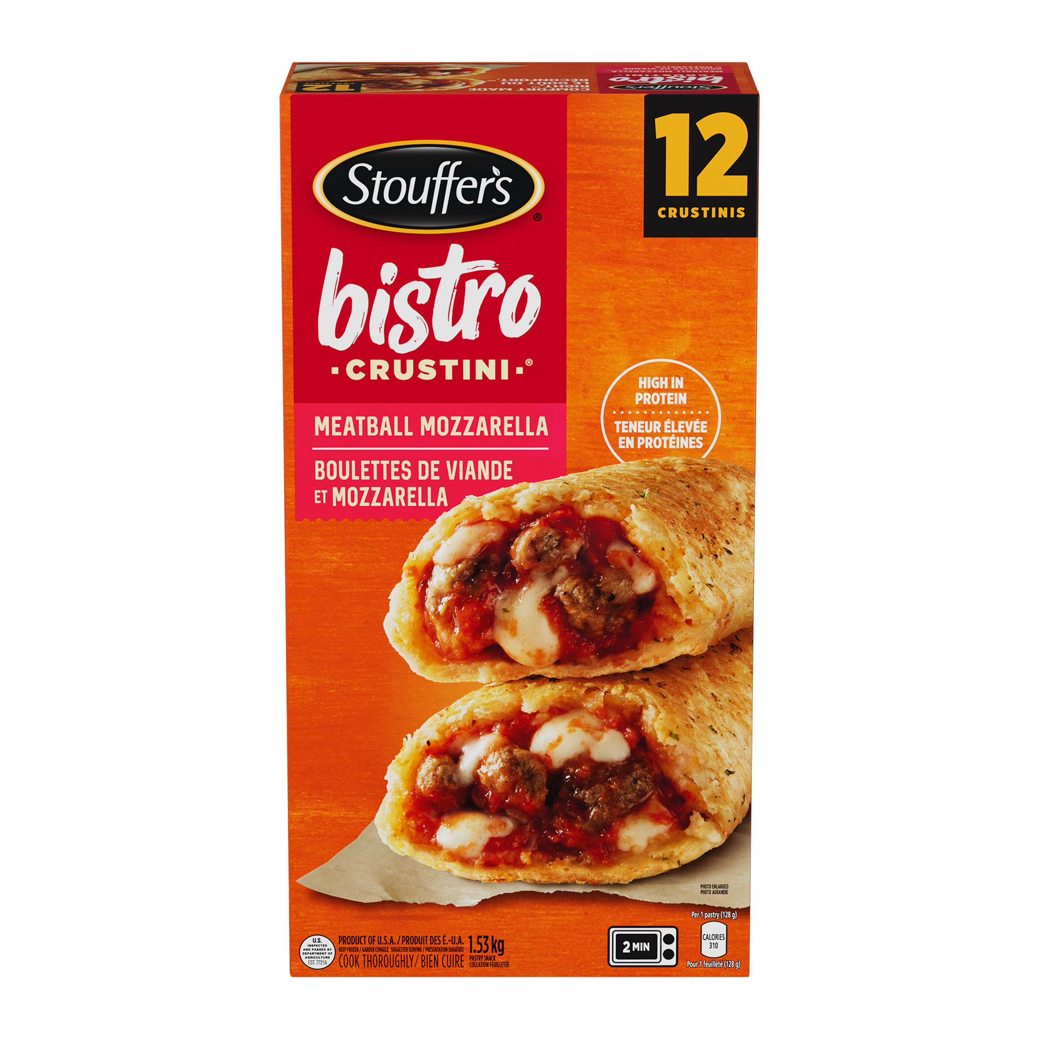 STOUFFER'S BISTRO Crustini Meatballs and Mozzarella