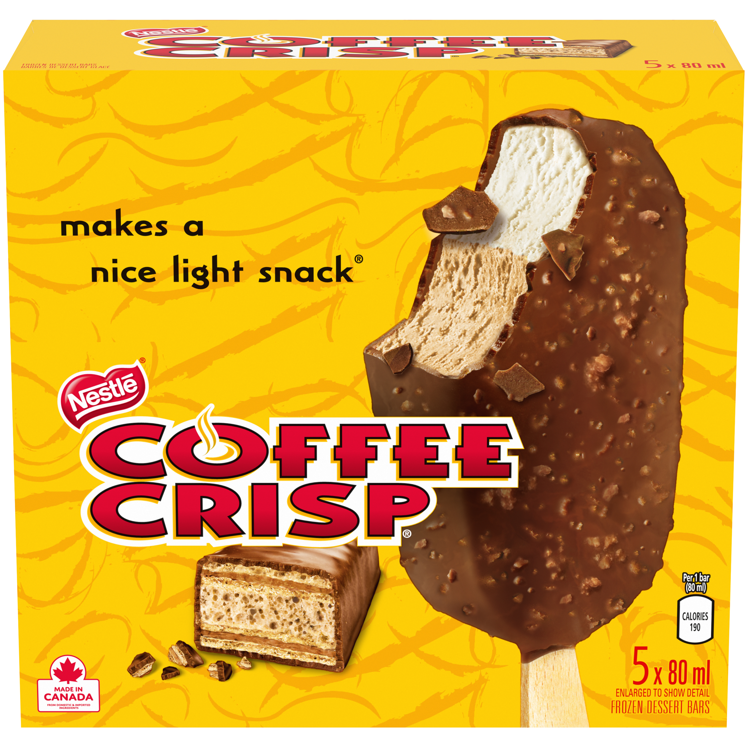 NESTLÉ® COFFEE CRISP® Frozen Dessert Bars (5 x 80ml)
