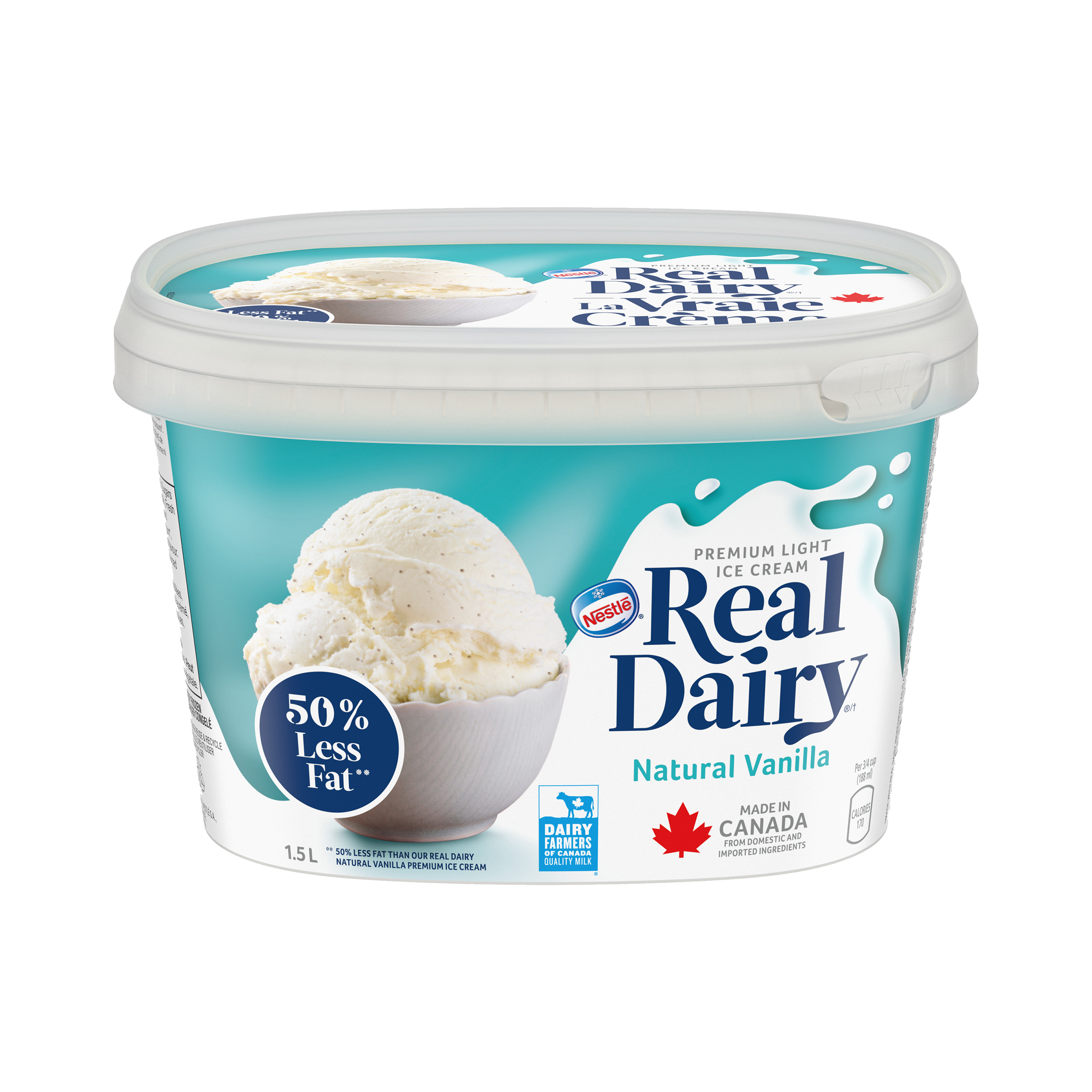 REAL DAIRY 50% Less Fat Natural Vanilla copy