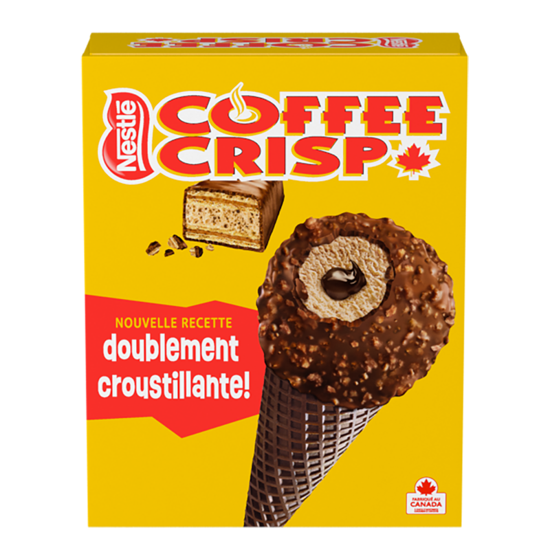 Coffee Crisp frozen cones