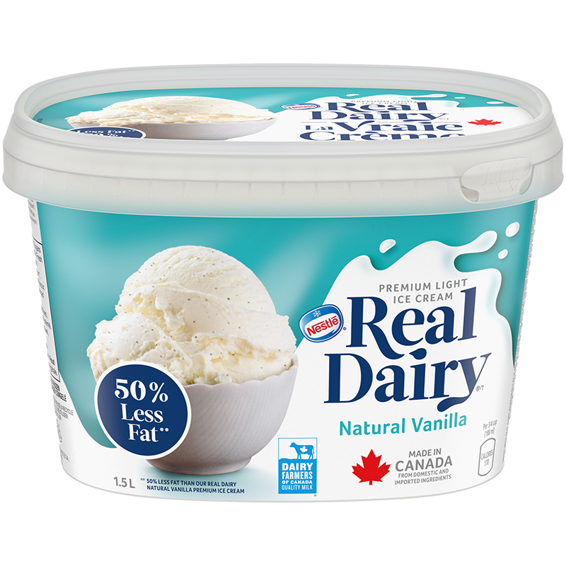 real dairy natural vanilla pack