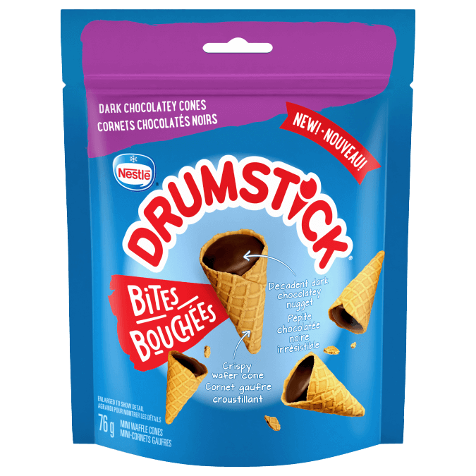 drumstick bites dark chocolate cones pack