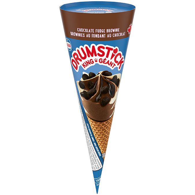 Drumstick chocolate fudge browny ice cream cone